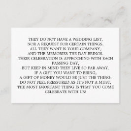 Money Tree/Wishing Well招待状挿入 エンクロージャーカード