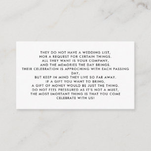 Money Tree/Wishing Well招待状挿入 エンクロージャーカード