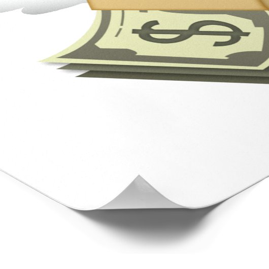 Money with Wings - Emoji ポスター (角)