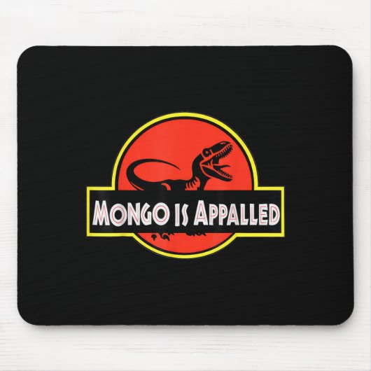 Mongoが空を飛ぶビゾン化した面白い恐竜のミーム マウスパッド (正面)