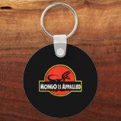 Mongo Is Flying Bisonlled 面白い恐竜のミーム キーホルダー (正面)