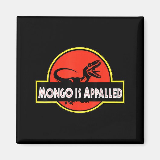 Mongo Is Flying Bisonlled 面白い恐竜のミーム マグネット (正面)