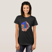 Mongolia Mongolian Chest USA Mongolian Flag Mongol Tシャツ (正面フル)