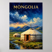 Mongolia: Serene Steppe Nomad Ger Art Souvenir ポスター (正面)