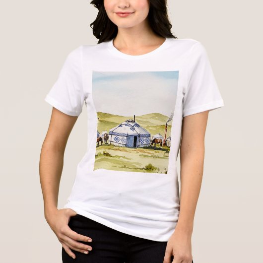 Mongolian yurt トライブレンドＴシャツ (正面)