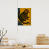 Mongoose Among Straw Painting ポスター (キッチン)