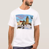 Monheganの島の灯台、メインのTシャツ Tシャツ (正面)