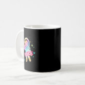MONICA 2かわいい宇宙飛行士と愛らしい少女の名前 コーヒーマグカップ (正面左)
