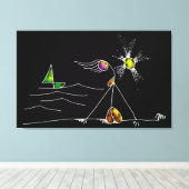 MONICA AND SUNSET  キャンバスプリント (インサイチュ (ウッドフロア))