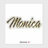 Monica black gold Lettering Aufkleber Sticker シール (シート)
