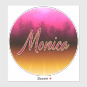 Monica Vorname Name golden pink Aufkleber Sticker シール (シート)