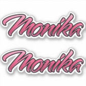 Monika faded pink Aufkleber Sticker Stickerset シール (正面)