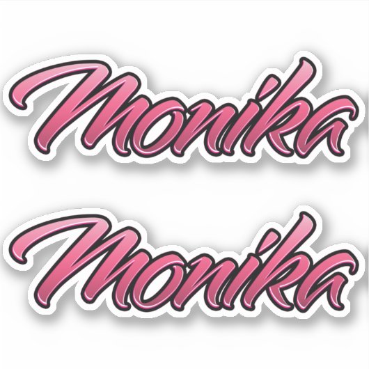 Monika faded pink Aufkleber Sticker Stickerset シール (正面)
