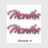 Monika faded pink Aufkleber Sticker Stickerset シール (シート)