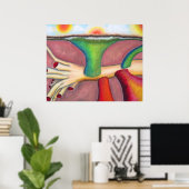 "Monism"パステル&油by A. Louise Peterson ポスター (ホームオフィス)