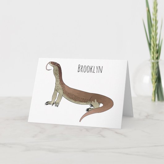 Monitor lizard cartoon illustration  カード (正面)