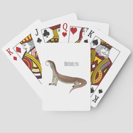 Monitor lizard cartoon illustration トランプ (裏面)