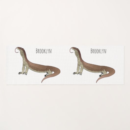 Monitor lizard cartoon illustration ヨガマット (正面(横))