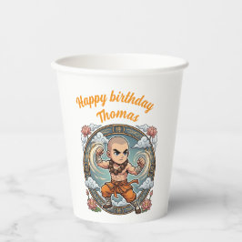 Monk Martial Arts Anime Chibi Gamer Birthday 紙コップ