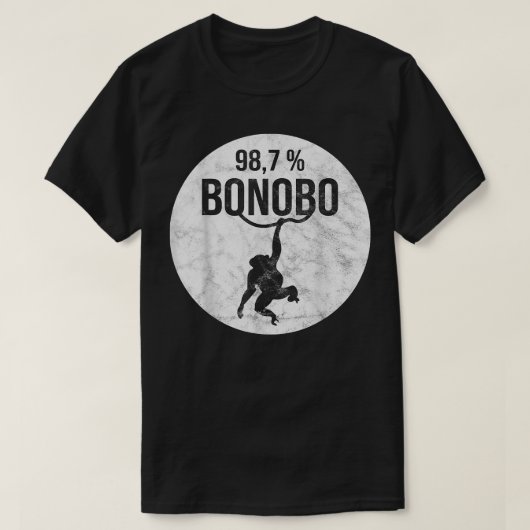 Monkeyおもしろい with Chimpanzee Bonobo DNA Tシャツ (デザイン正面)