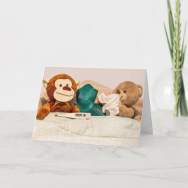 MonKey詰まったとBear Get Well Card カード