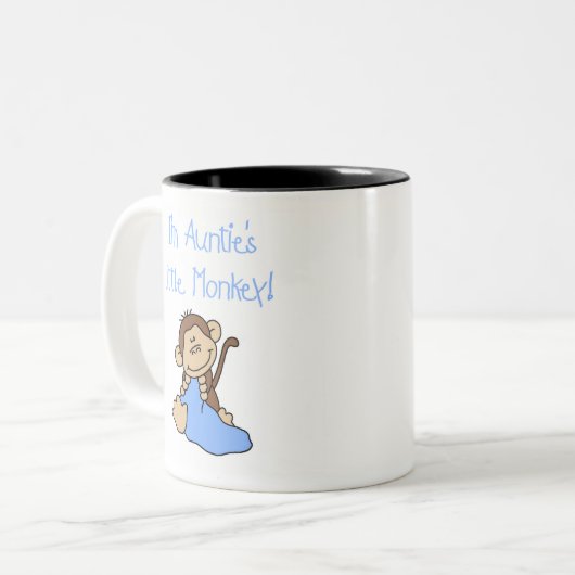 Monkey青い伯母さんの ツートーンマグカップ (正面左)