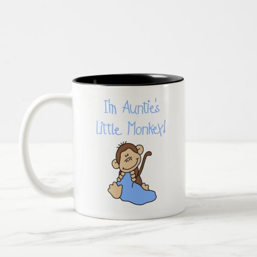 Monkey青い伯母さんの ツートーンマグカップ (左)