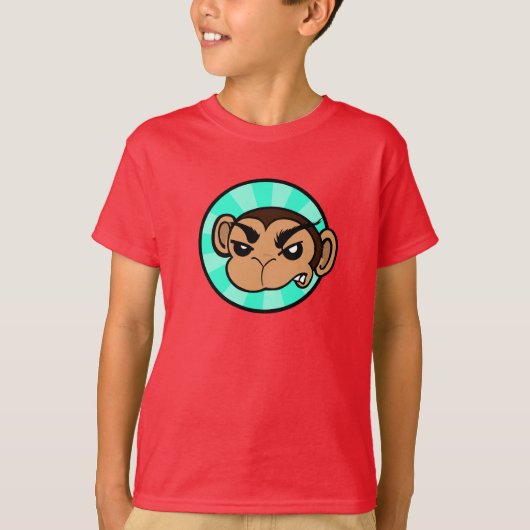 MONKEY おもしろい KIDS Tシャツ (正面)