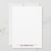 MONKEY 遊 *写真*誕生日招待5 x 7 招待状 (裏面)