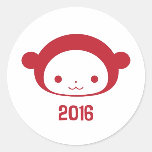 Monkey 2016年ステッカー ラウンドシール (正面)