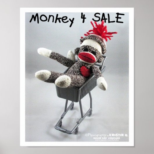 Monkey 4 Sale (by kolohe Kristin) Poster ポスター (正面)
