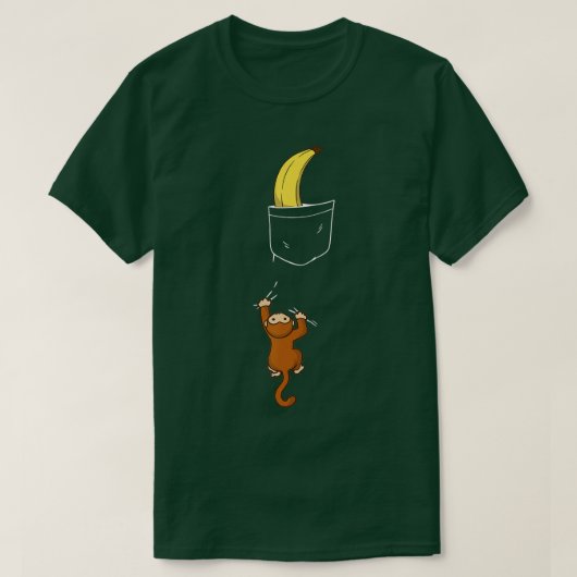 Monkey Ape Chimpanzee Orangutan Pocket  Tシャツ (デザイン正面)