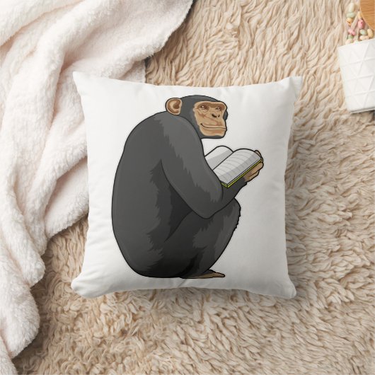 Monkey as おたくwith Book クッション (ブランケット)