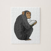 Monkey as おたくwith Book ジグソーパズル (縦)