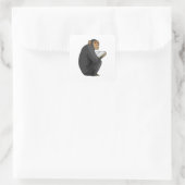Monkey as おたくwith Book スクエアシール (バッグ)