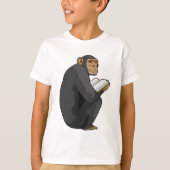 Monkey as おたくwith Book Tシャツ (正面)