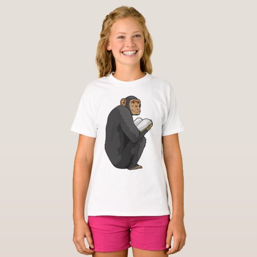 Monkey as おたくwith Book Tシャツ (正面フル)