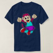 Monkey as Girl with Skirt Tシャツ (デザイン正面)