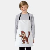 Monkey as Singer with Microphone.PNG エプロン (着用した状態)