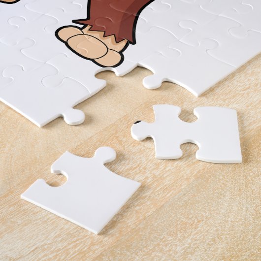 Monkey as Singer with Microphone.PNG ジグソーパズル (側面)