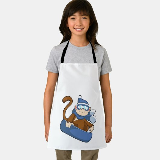 Monkey as Snowboarder with Sonowboard.PNG エプロン (インサイチュ)