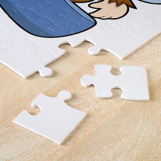 Monkey as Snowboarder with Sonowboard.PNG ジグソーパズル (側面)