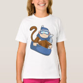 Monkey as Snowboarder with Sonowboard.PNG Tシャツ (正面)