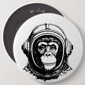 Monkey Astronaut 缶バッジ (正面&裏面)