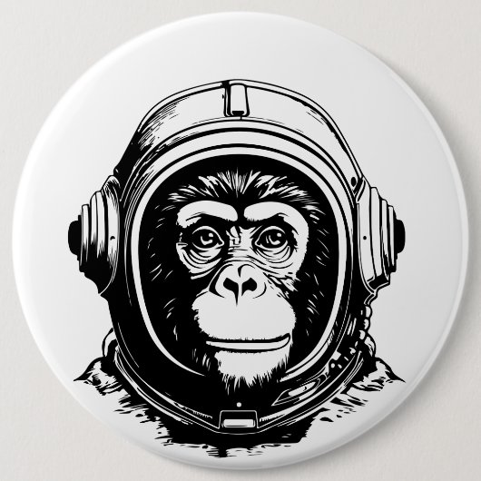 Monkey Astronaut 缶バッジ (正面)