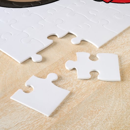 Monkey at Music with Headphone ジグソーパズル (側面)