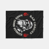 Monkey Bad Choices Make Good Stories (on Back)  フリースブランケット (正面(横))