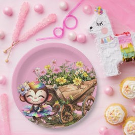 Monkey Ballerina ペーパープレート