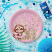 Monkey Ballerina ペーパープレート (パーティー)