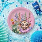 Monkey Ballerina ペーパープレート (パーティー)